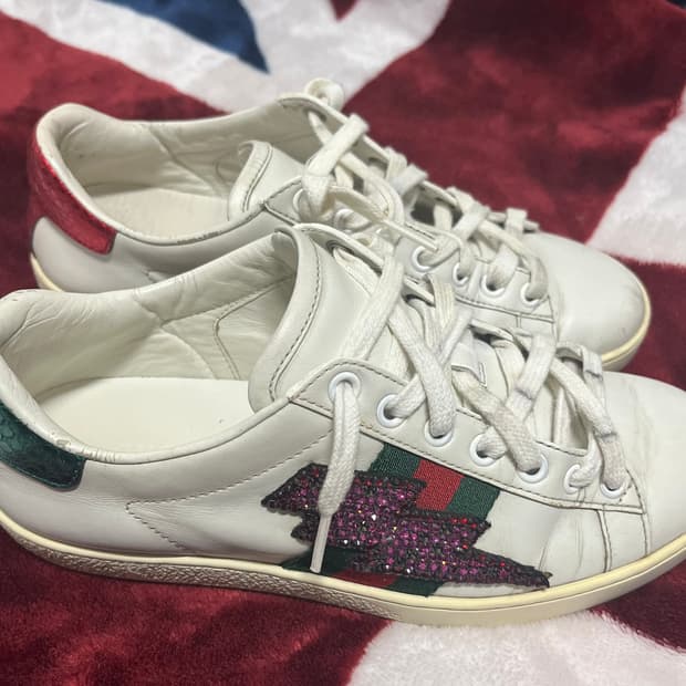 구찌 에이스 라이트닝 볼트 자수 스니커즈 36(240) 정품