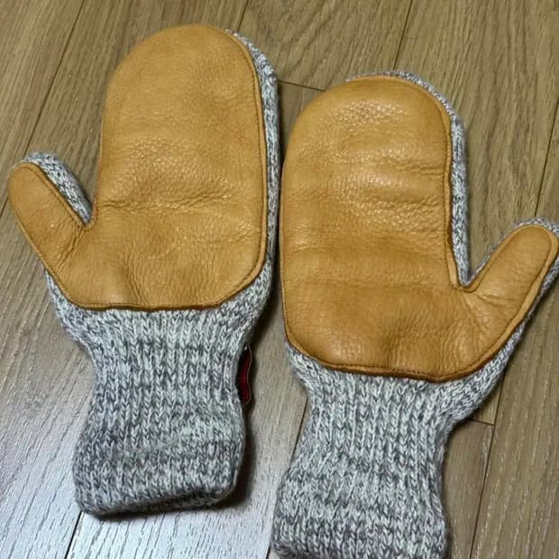 뉴베리니팅 사슴가죽 벙어리 장갑(남성용)