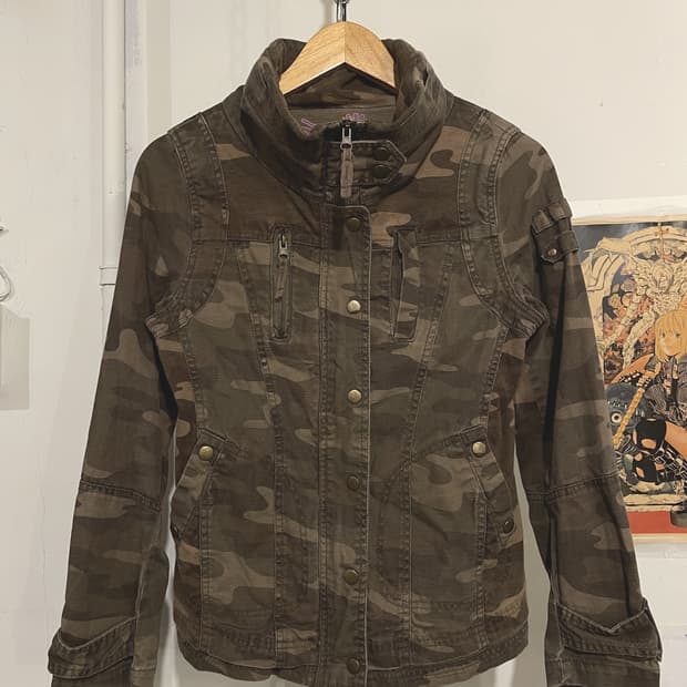 prd 유틸리티 카모 밀리터리 자켓 y2k