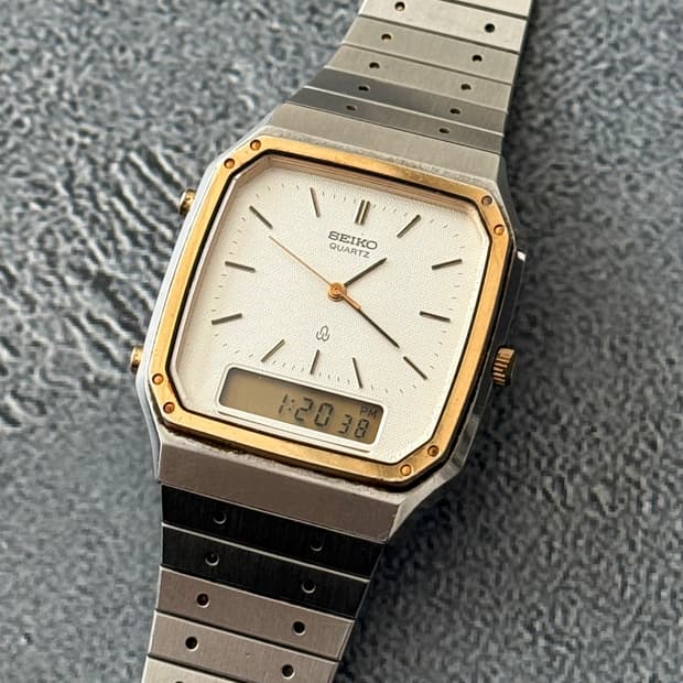 세이코 Seiko 아나디지 콤비 쿼츠