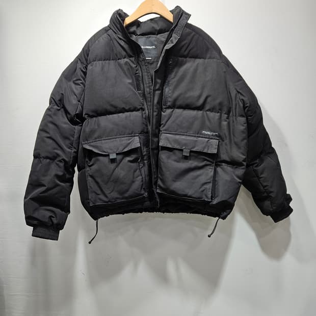 필루미네이트 블랙 푸퍼 오리털 패딩 점퍼 