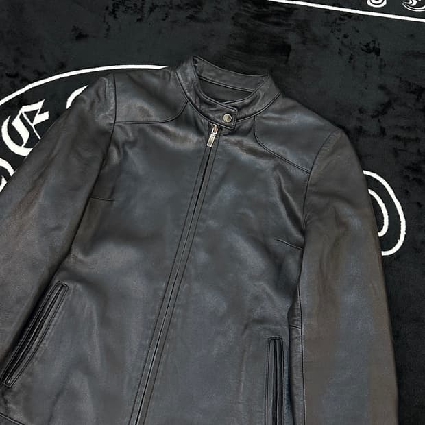 leather 빈티지 레더 미니멀 가죽자켓 램스킨 44-55