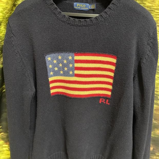 폴로 성조기 니트 s급