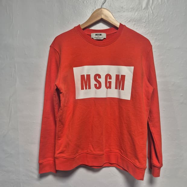 MSGM 오렌지 로고 맨투맨 M사이즈(상태A급)