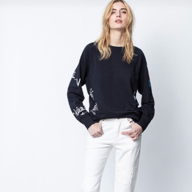 쟈딕앤볼테르 자수 포인트 롱슬리브