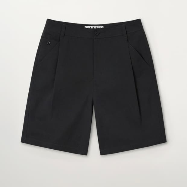세터 포켓 코튼 치노 쇼츠 블랙