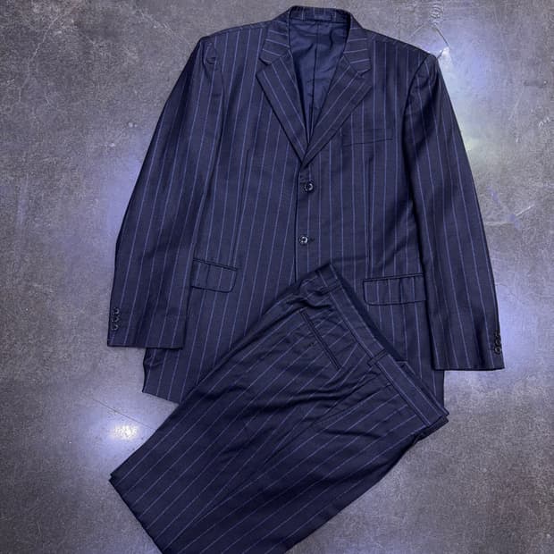 타임옴므 스트라이프 수트셋업 캐시미어 블렌드 블레이저 팬츠 54