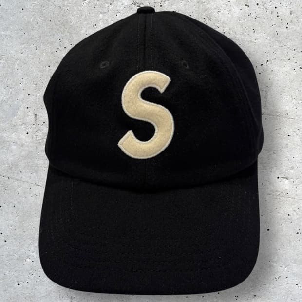 슈프림 6패널 울 블랙 S 볼캡