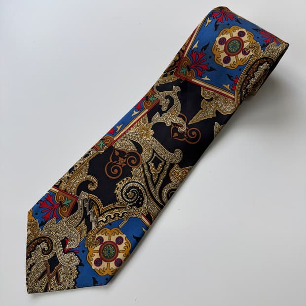 빈티지 페이즐리패턴 넥타이 9.5cm