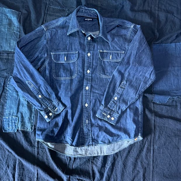 유니클로 재팬 데님 워크셔츠 M