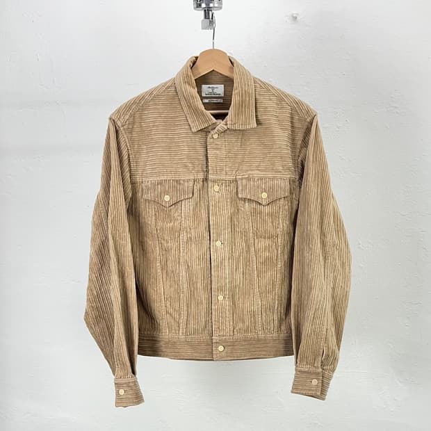  마투치 카멜 골덴 코듀로이 자카드 웨스턴 트러커 자켓