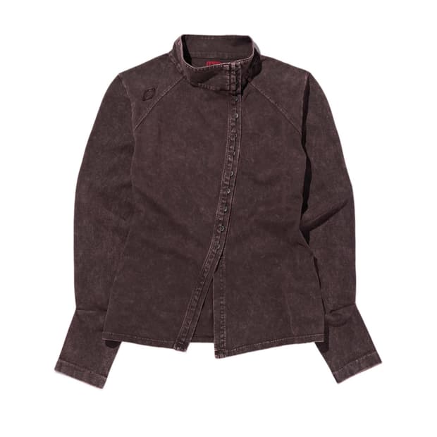 미스치프  JERSEY SHIRT-PURPLE BROWN