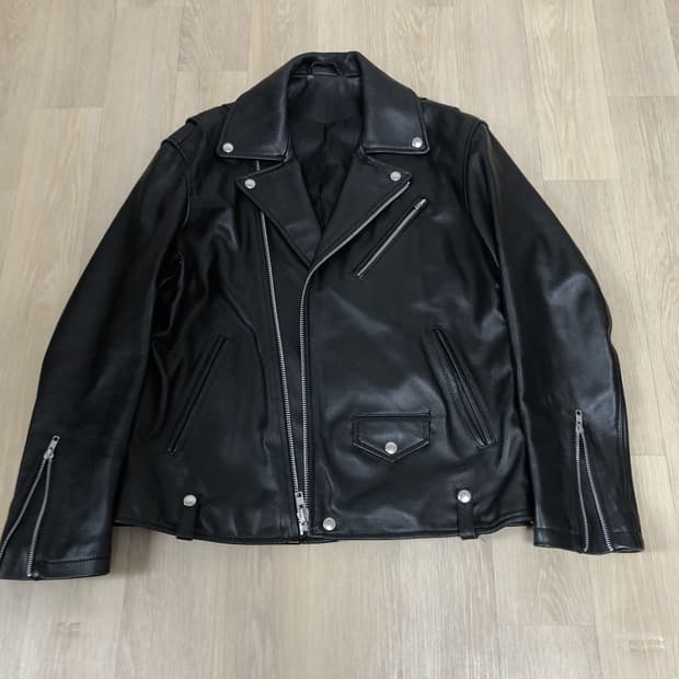 (XL) 에이징 CCC AGING CCC 램스킨 라이더 자켓 블랙