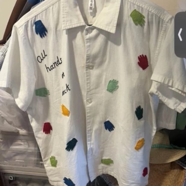 Bode 자수 반팔 셔츠