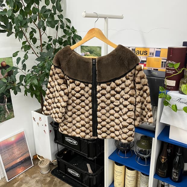 오즈세컨 밍크/레더 퍼 자켓 1