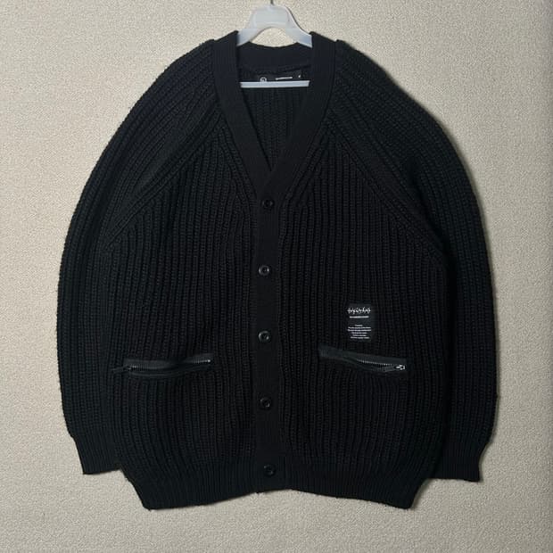 (XL) GU 언더커버 블랙 니트 가디건