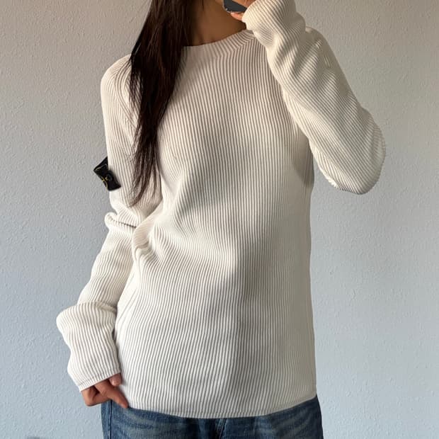 [S]스톤 아일랜드 정품 와펜 패치 니트