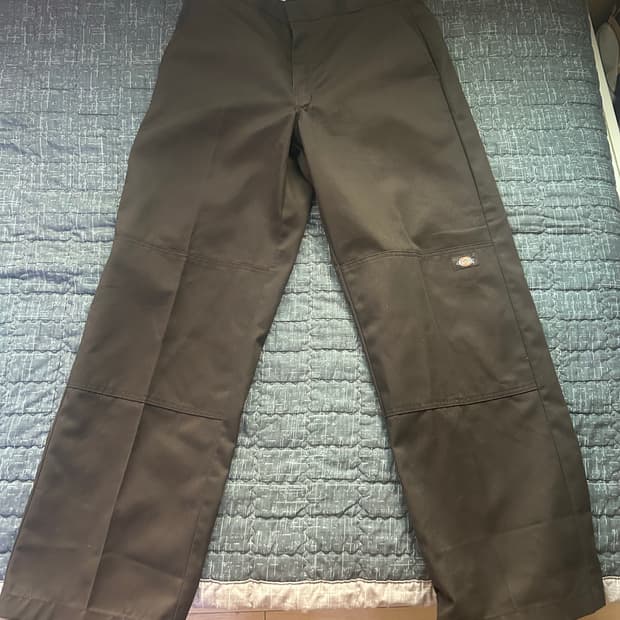 디키즈 더블니 다크브라운 워크팬츠