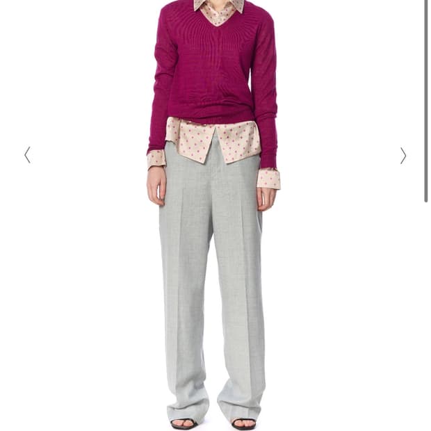 VIOLET CASHMERE V-NECK SLIM KNIT JUMPER