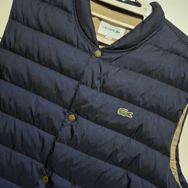 라코스테 구스다운 경량 조끼 패딩