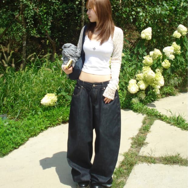 아워캐비넷 생지 데님