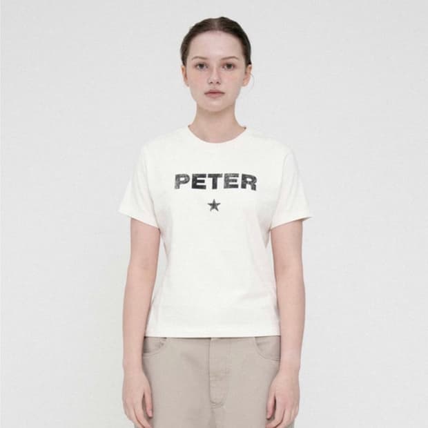 (W) PETER STAR T-SHIRT - WHITE