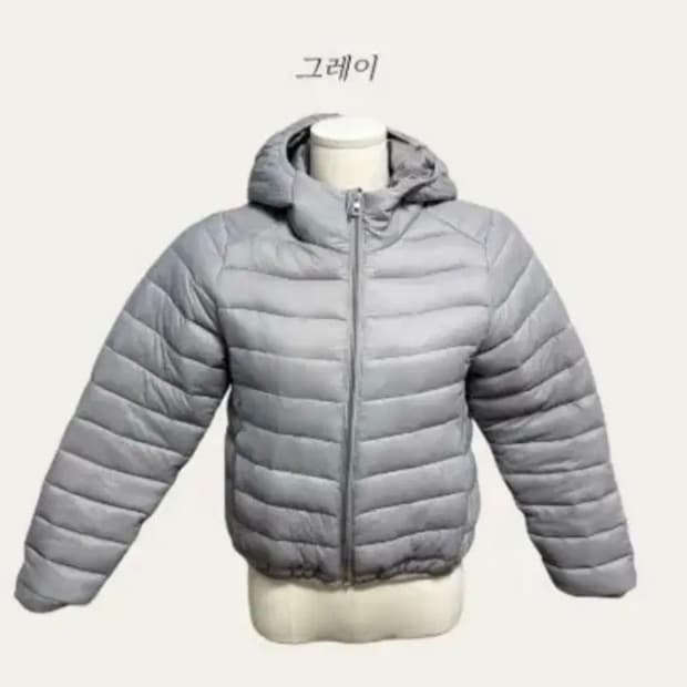 그레이 경량패딩