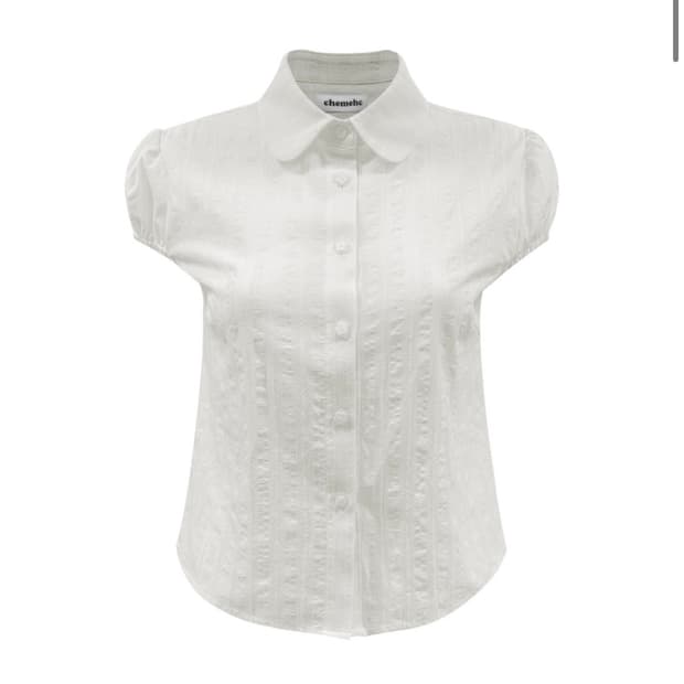 체메씨 BOW PUFF SHIRT (IVORY)
