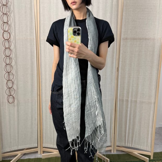 그라데이션 린넨 스카프