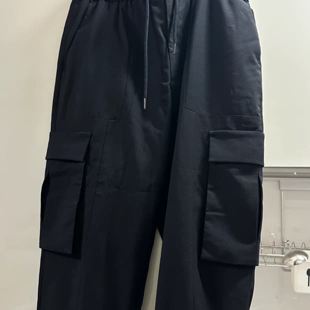 준지 블랙 카고 바지 50사이즈