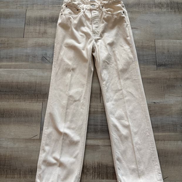 [28] 오라리 하드트위스트 5p 데님 팬츠 아이보리