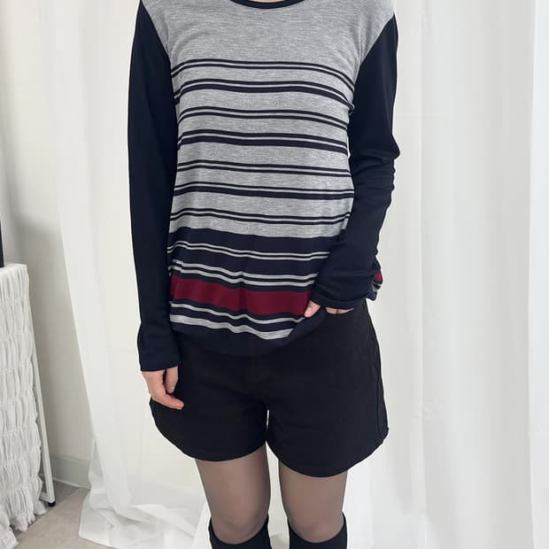 ensuite modified striped long sleeve top