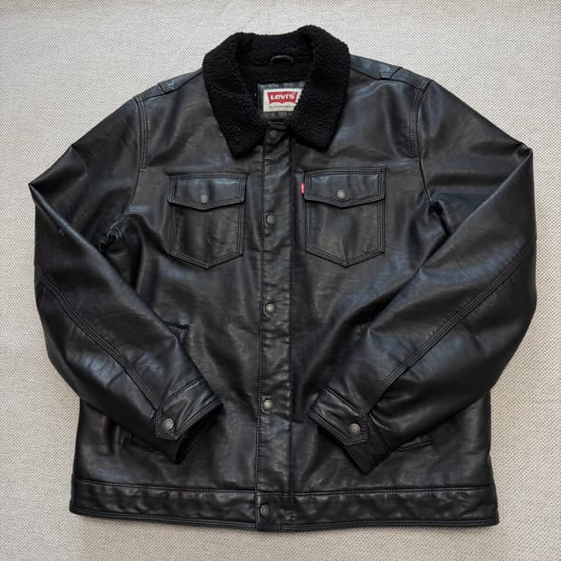 리바이스 레더 쉐르파 자켓
