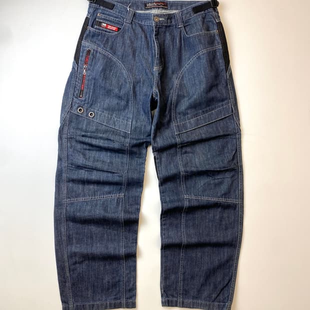 [34] 00s Fubu 후부 루즈 와이드 핏 레이싱 데님팬츠
