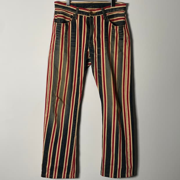 에드윈 505ss4 멀티 스트라이프 부츠컷 데님팬츠 (onp.03)  