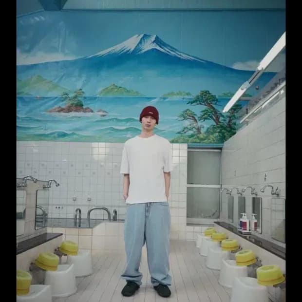 카펜터 루즈핏 데님 팬츠 라이트블루