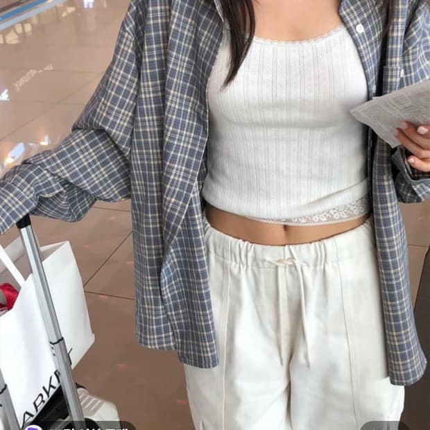 파운더스 체크 셔츠