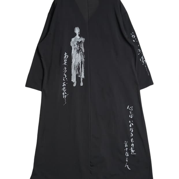 새상품 요지야마모토 스탠드 프린팅 롱 블라우스 2사이즈