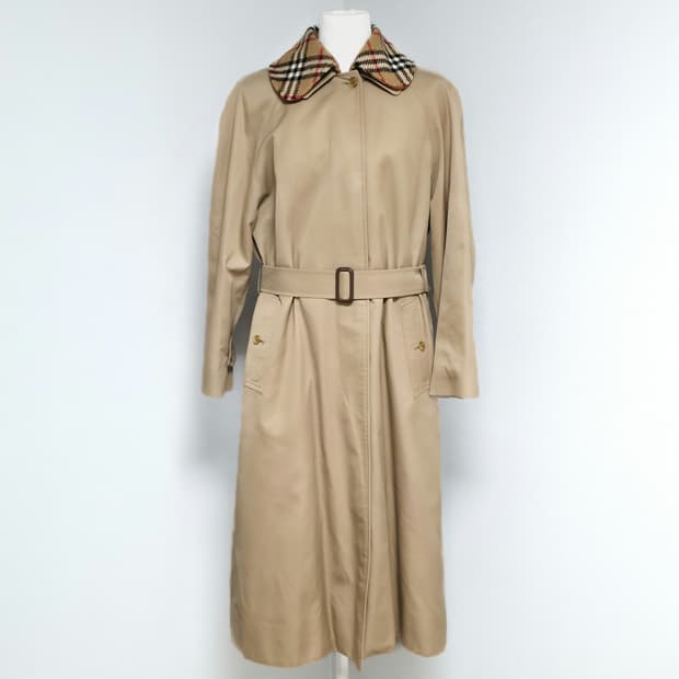[교환 OK] 버버리 클래식 체크 카라 트렌치 코트