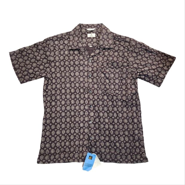 LANVIN 클래식 반팔 패턴 셔츠 새상품 (105)