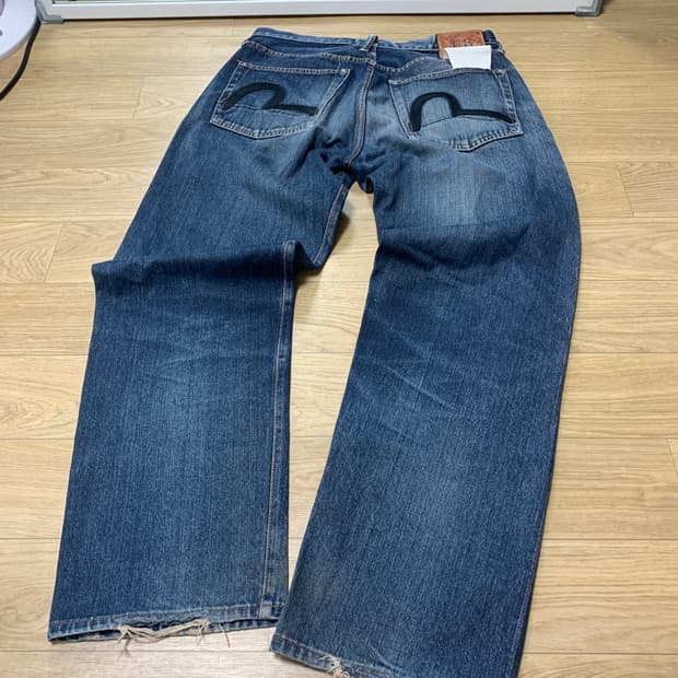 34)Evisu 에비수재팬 No.3 Lot.0001 블랙자수 셀비지 데님