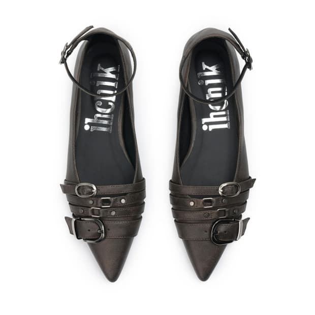 이크닉 벨티드 레더 스텔레토힐