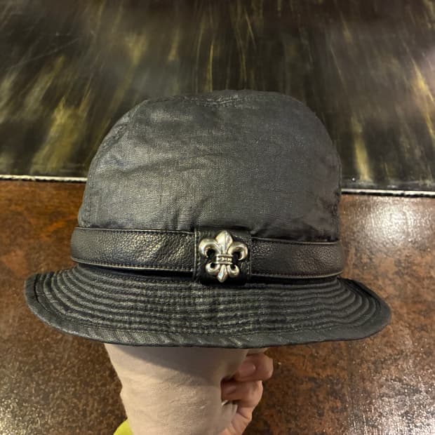 M) 크롬하츠 건슬링어 벨트 왁스드 페도라 버킷햇