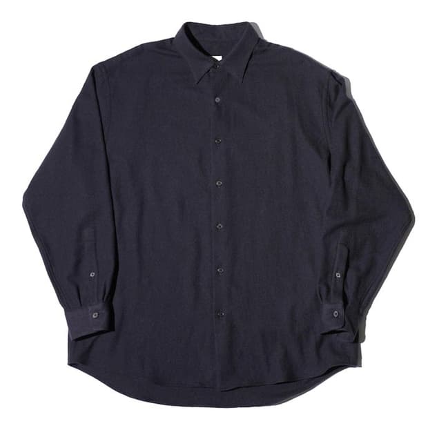 A.PRESSE 아프레세 25AW 울 레귤러 칼라 셔츠 네이비 3