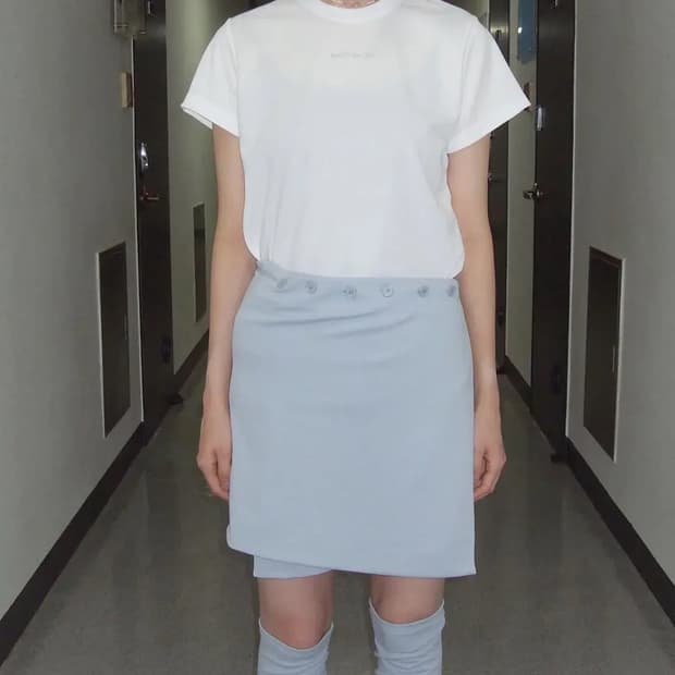 지초이 컴포트 wrap skrit pale blue 23-004
