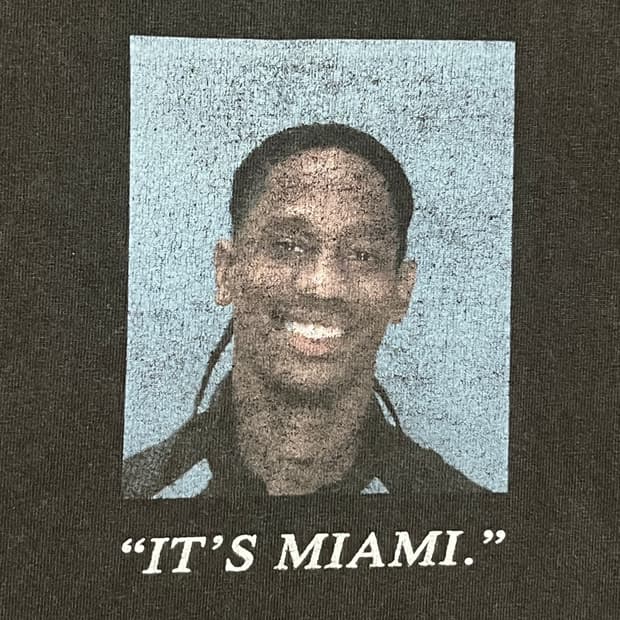트래비스 스캇 It's Miami t-shirt 머그샷 티셔츠