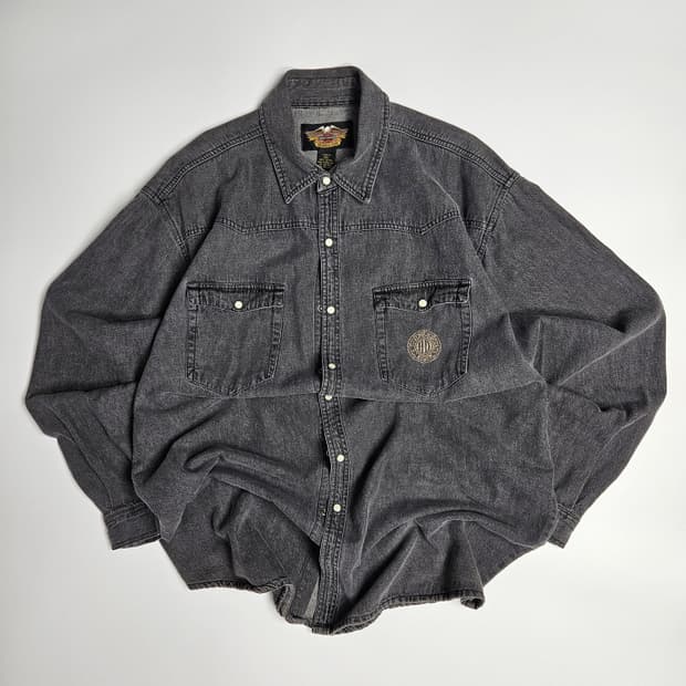 할리데이비슨 블랙데님셔츠 ( 2XL ) / 9374
