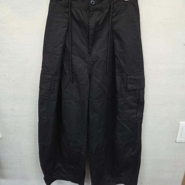 일본빈티지 심플 여성 핀턱 카고 벌룬팬츠 m