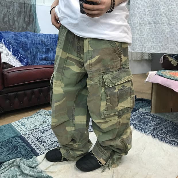 홀리스터 카모 카고팬츠 