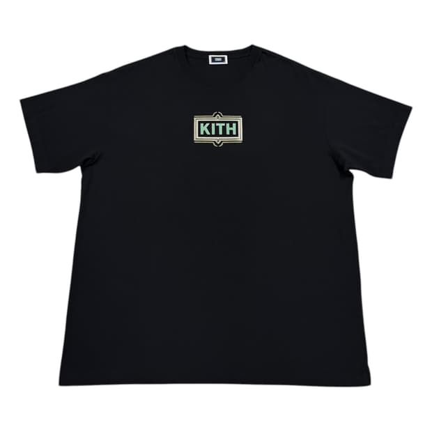 KITH 키스 오르네트 클래식 로고 반팔 티셔츠 블랙 XL